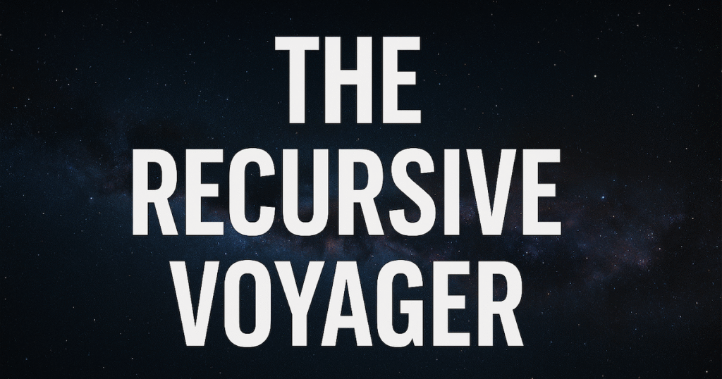 The Recursive Voyager Title Photo of the book title, The Recursive Voyager
